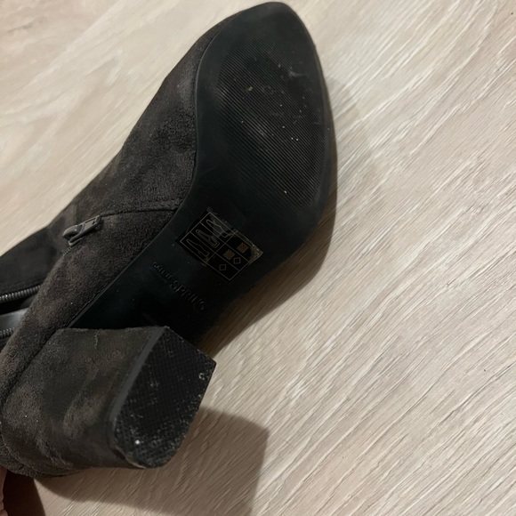 Grey Over the Knee Sock Boots - Picture 2 of 3